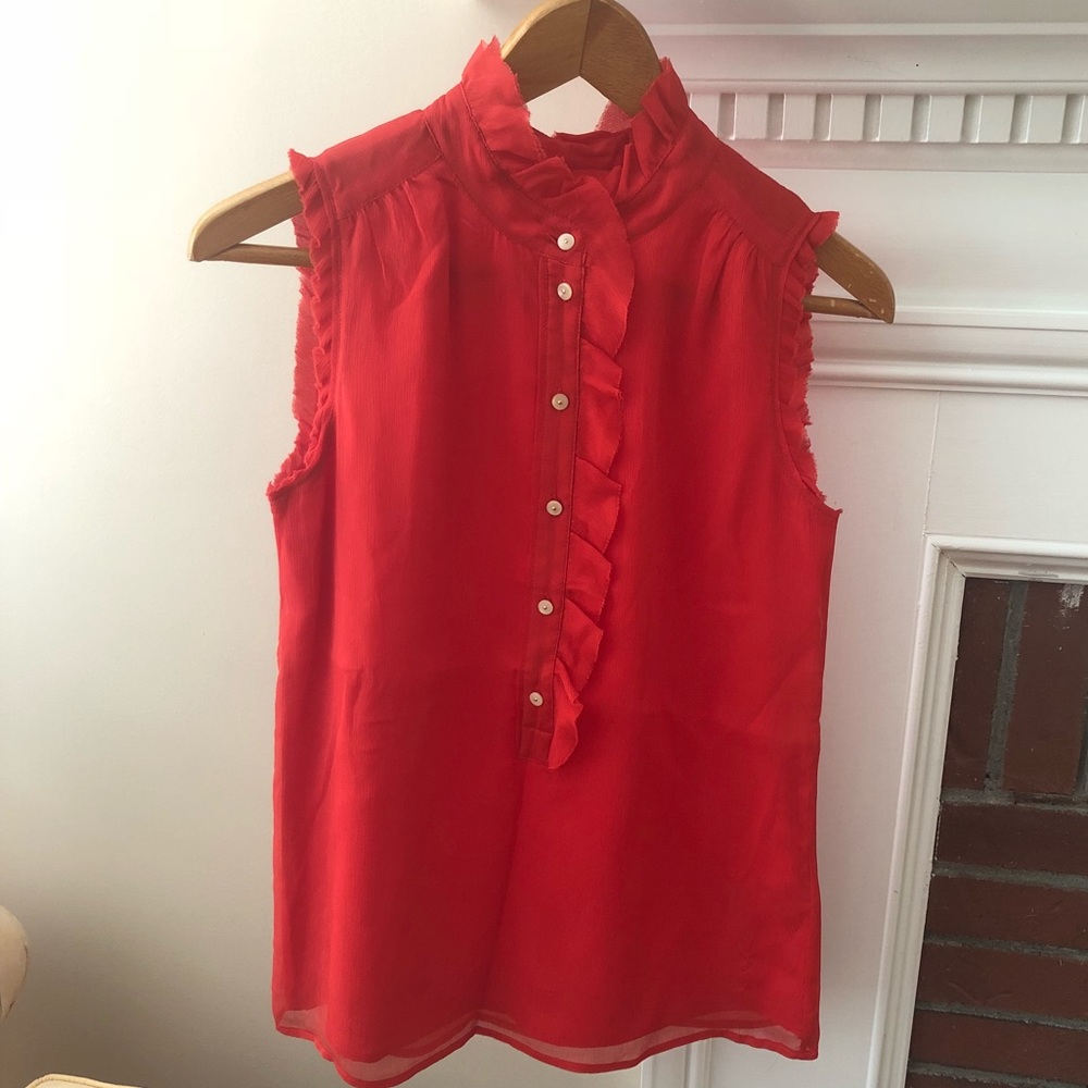 Jcrew sleeveless button up blouse!